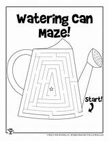 Puzzles Watering Mazes Woojr sketch template