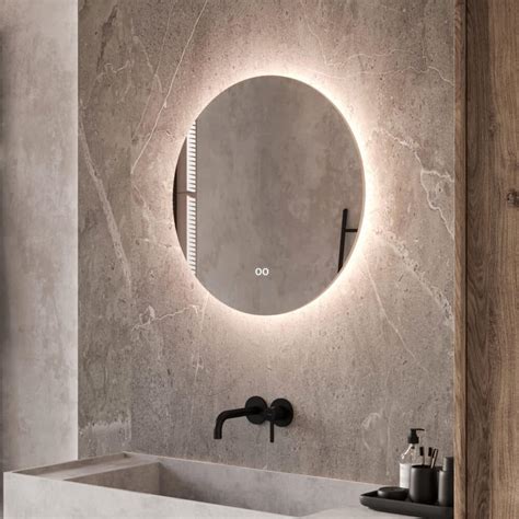 ronde badkamerspiegel met indirecte verlichting verwarming instelbare lichtkleur en dimfunctie