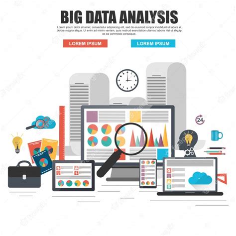 flat design concept of business big data analysis global analytics