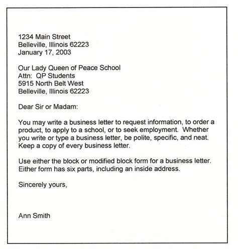 image result  form letters business letter format business letter