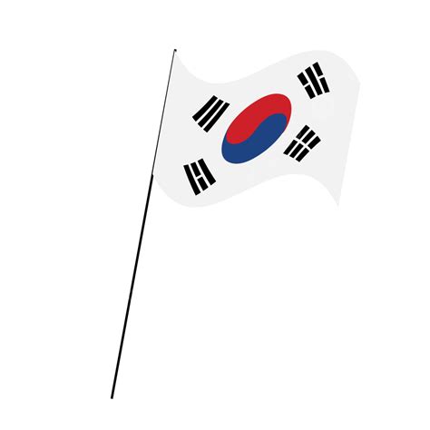 south korean transparent waving flag vector south korean flag transparent south korean flag