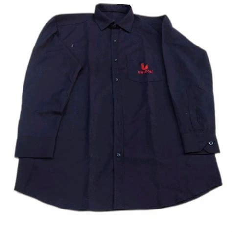 blue plain mens uniform shirt  office size medium  rs piece  vadodara