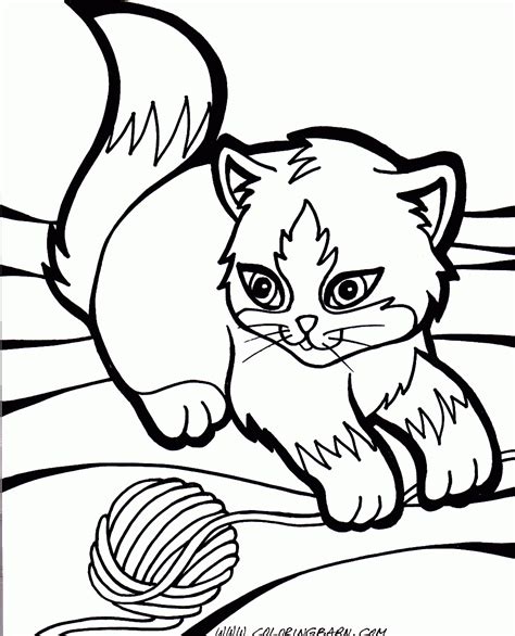kitten  puppy coloring pages  print   kitten