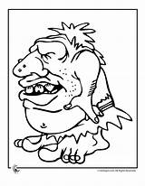 Ugly Troll Coloring Ogre Kleurplaat Bezoeken Fairy sketch template