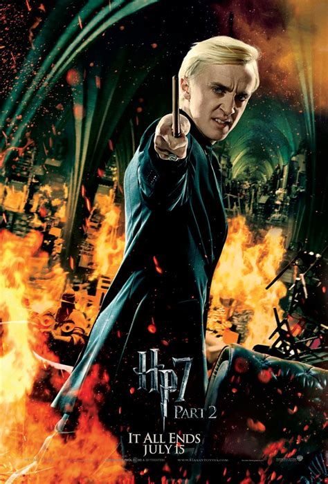 deathly hallows part 2 action poster draco malfoy [hq