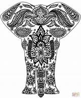 Zentangle Coloring Pages Elephant Easy Printable Color Print Puzzle Crafts Drawing Paper Supercoloring Categories Totally sketch template