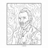 Gogh Van Book Vincent Coloring Getty sketch template