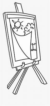Coloring Easel Easels Drawing Clipartkey sketch template