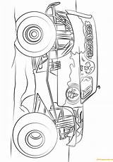 Digger Grave Monster Truck Big Pages Coloring Color Bigfoot Famous Coloringpagesonly sketch template