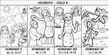 Adviento Ciclo Calendario Catequesis Domingos Catecismo Semana Visitar sketch template
