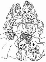 Coloring Girly Pages Printable Girls Barbie Popular sketch template