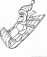 Sled Coloring Pages Printable Getcolorings Color Getdrawings sketch template