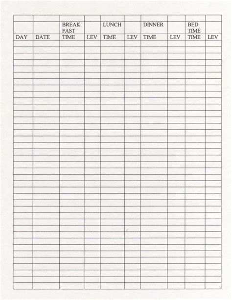 blood sugar charts printable template business psd excel word
