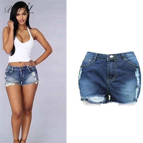 jeans women fashion ladies ripped skinny shorts  size xl hot style skinny jeans shorts