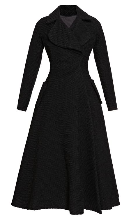 emilia wickstead  coat dress  tuille fusing  black lyst