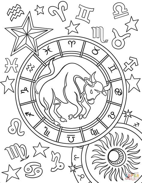 aquarius zodiac sign coloring page  printable coloring pages