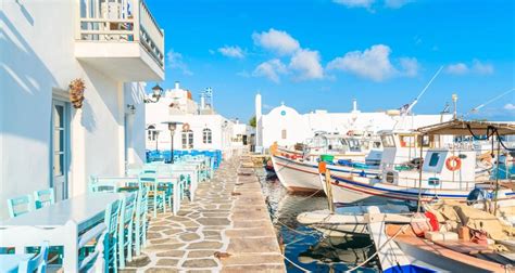 day   santorini mykonos paros naxos  greek islands hopping   private tours