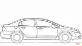 Coloring Honda Civic Pages 2008 Drawing sketch template