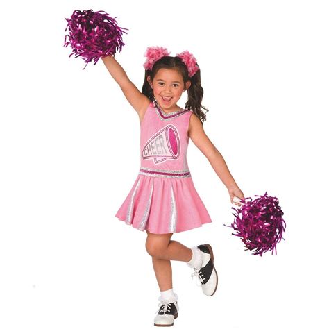 buy kids cheerleader costume  girls cute pink cheer uniform outfit