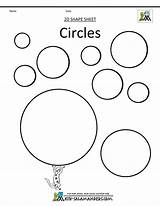 Circle Shapes sketch template