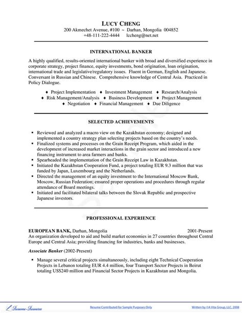 banker resume sample   draft  banker resume sample
