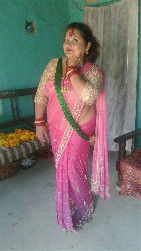 pin by dibyadristi on nepali gorgeous fashion aunty in saree desi