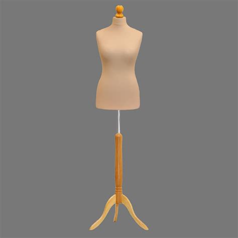 Cream Female Tailors Mannequin Display Bust Dummy For Dressmakers