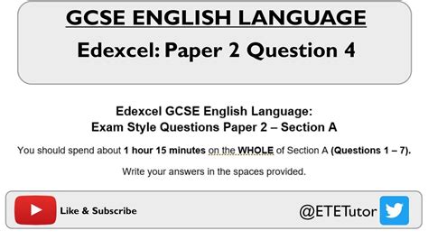 english language paper  question  letter gcse english language