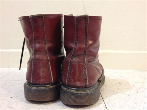 cherry red oxblood  marten boots   england size