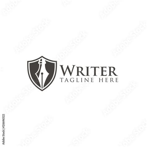 writer logo design vector acheter ce vecteur libre de droit  decouvrir des vecteurs