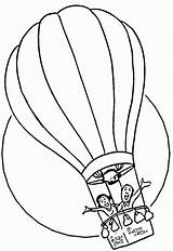 Coloring Air Hot Balloon Pages Printable Popular sketch template