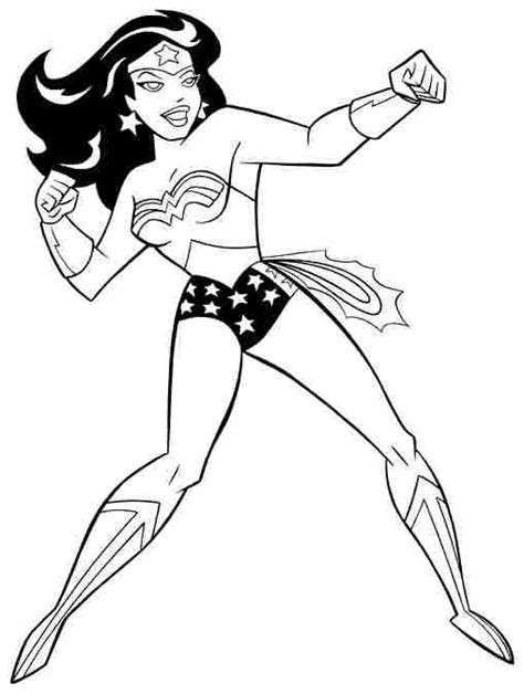 coloriage super heros  woman firecollies