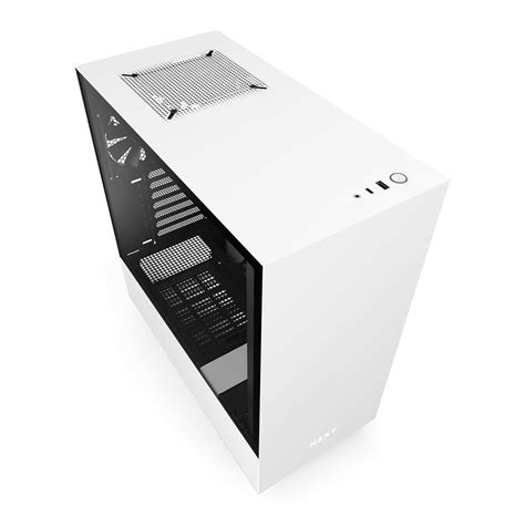 nzxt white  mid tower windowed pc gaming case techbld