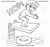 Diving Hopping Board Clipart Boy Drawing Illustration Visekart Royalty Clip Vector Getdrawings 2021 sketch template