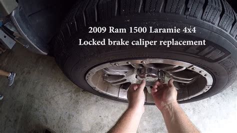 dodge ram brake caliper locked  smoking diy repair youtube