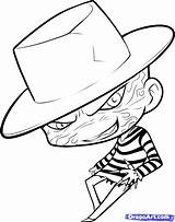Coloring Freddy Krueger Scary sketch template