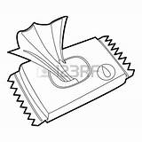 Wet Wipes Tissue Vector Icon Wipe Pack Clipart Outline Box Drawing Cartoon Getdrawings Vectors Style sketch template