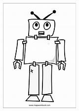 Roboter Guckt Robot Lustig sketch template