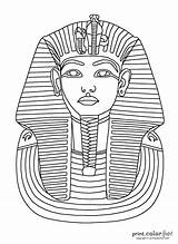 Mask Color Printable Coloring Print Fun Egyptian Tut King Masks Tutankhamun Printables sketch template