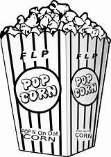 Popcorn Clipart Tub Cliparts Library sketch template