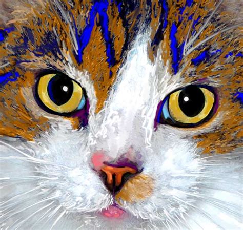 tabby cat art portraits