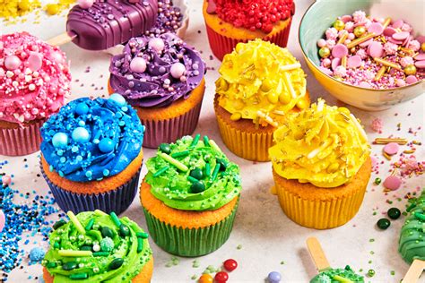 rainbow cupcakes  sprinkles funcakes
