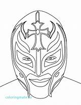 Rey Mysterio Wwe Coloring Pages Wrestling Mask Printable Drawing Belt Face Wrestler Print Sketch Kalisto Cena John Color Championship Drawings sketch template