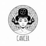 Cancer Horoscope Signs Signe 30seconds Segno Zodiaque Adulte Symbole Zodiaco Adulta Materiale Ragazza Illustrativo Cancro Astrology Gemini sketch template