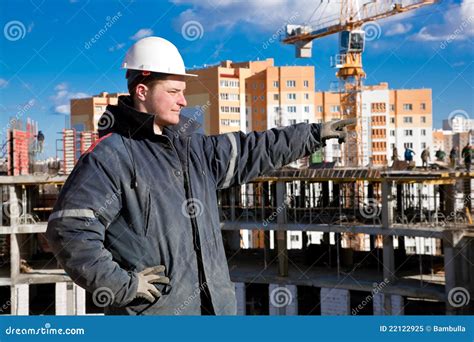 construction foreman worker stock image image  laborer directing