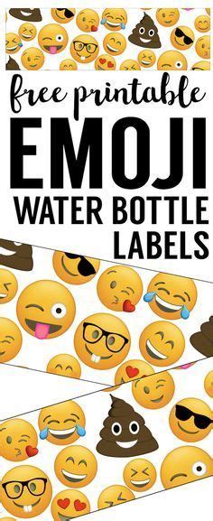 emoji water bottle labels  printable emoji
