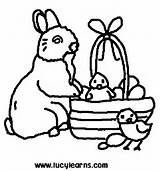 Coloring Bunny Pages Basket Easter Bunnies Rabbit Cartoon Cute Sheets Madrid Barcelona Real sketch template