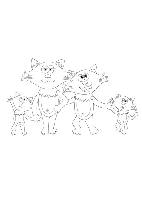 cat family coloring pages   coloring sheets  family