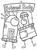 Coloring Pages Robot Robots Printable Future Kids Cute Print Cool Color Disney Bots Colouring Happy October Getcolorings Friend Adults Unique sketch template