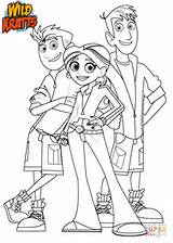 Coloring Martin Chris Aviva Wild Kratts Pages Printable Printables Supercoloring Dot sketch template